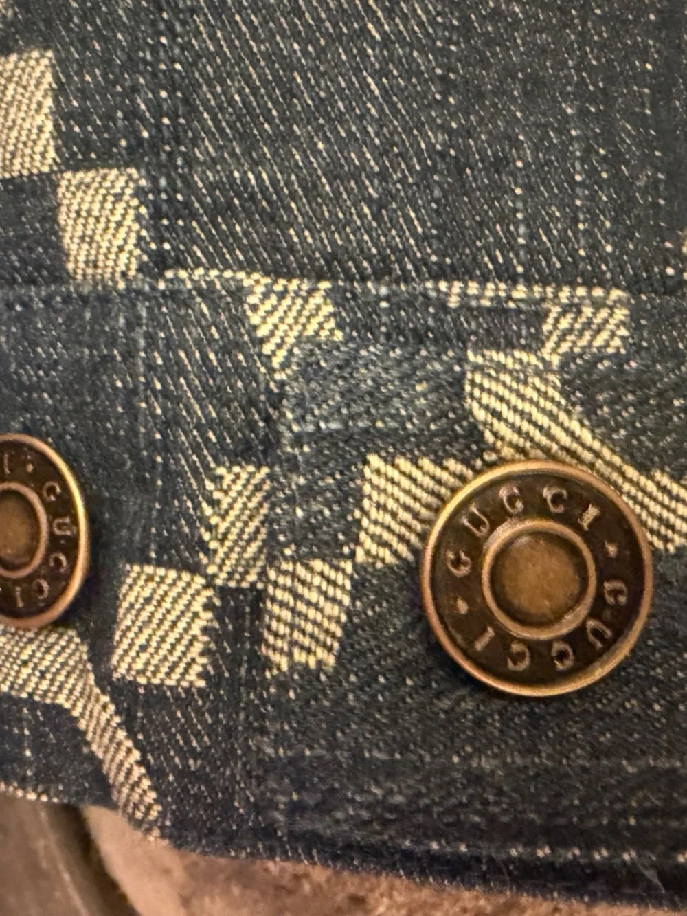 Gucci Jumbo GG Jacquard denim vest from the Pineapple collection